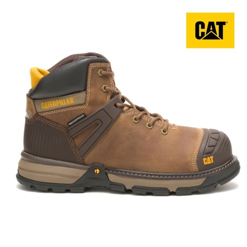 Caterpillar Excavator Superlite Waterproof Soft Toe Werkschoenen Heren DonkerBeige (TUOC.NL)